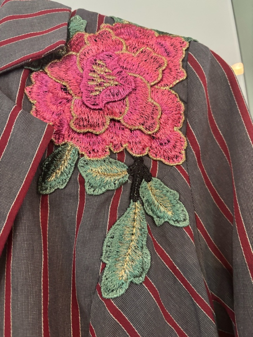Aratta Silent Journey Statement Embroidered Blazer NWT - Picture 9 of 15